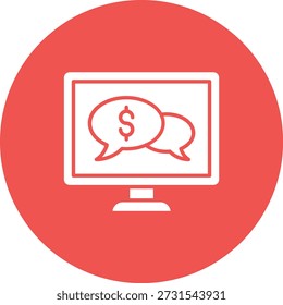 Online Chat vector icon. Can be used for printing, mobile and web applications.