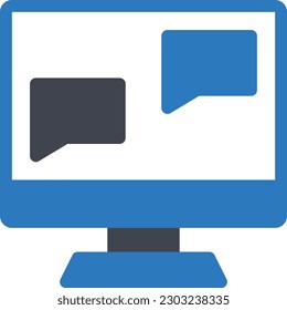 online chat Vector illustration on a transparent background.Premium quality symbols.Glyphs vector icon for concept and graphic design.