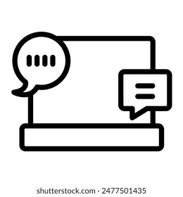 Online Chat Vector Line icon design