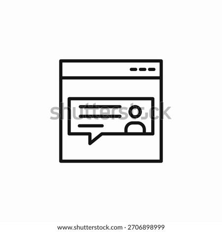 online chat window icon sign vector