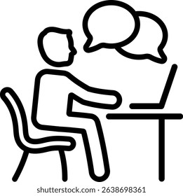 online chat worker work work from home freelancer chat laptop speak 10326