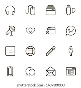 Online chating line icon set. Collection of high quality black outline logo for web site design and mobile apps. Vector illustration on a white background