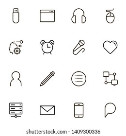 Online chating line icon set. Collection of high quality black outline logo for web site design and mobile apps. Vector illustration on a white background