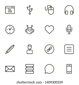 Online chating line icon set. Collection of high quality black outline logo for web site design and mobile apps. Vector illustration on a white background
