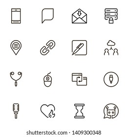 Online chating line icon set. Collection of high quality black outline logo for web site design and mobile apps. Vector illustration on a white background
