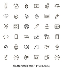 Online chating line icon set. Collection of high quality black outline logo for web site design and mobile apps. Vector illustration on a white background