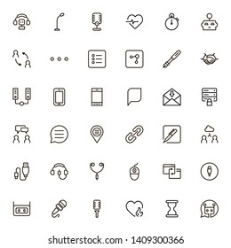 Online chating line icon set. Collection of high quality black outline logo for web site design and mobile apps. Vector illustration on a white background