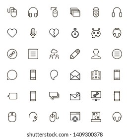 Online chating line icon set. Collection of high quality black outline logo for web site design and mobile apps. Vector illustration on a white background