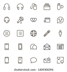 Online chating line icon set. Collection of high quality black outline logo for web site design and mobile apps. Vector illustration on a white background