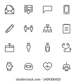 Online chating line icon set. Collection of high quality black outline logo for web site design and mobile apps. Vector illustration on a white background