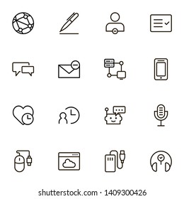 Online chating line icon set. Collection of high quality black outline logo for web site design and mobile apps. Vector illustration on a white background