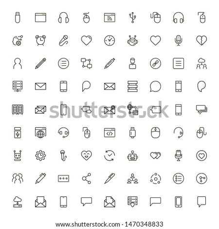 Online chating line icon set. Collection of high quality black outline logo for web site design and mobile apps. Chat vector illustration on a white background