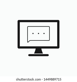 Online chatting icon. Flat style vector EPS.