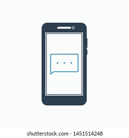Online chatting icon. Flat style vector EPS.