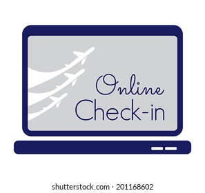 Online check-in icon