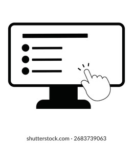 Online-Checklistensymbol auf einem Computer einzeln auf weißem Hintergrund
Zur Illustration der Website