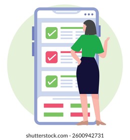 Online checklist Vector Illustration Which can easily modify or edit

