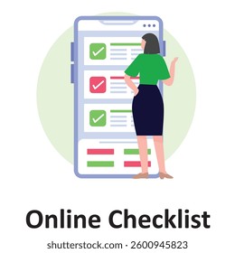 Online checklist Vector Illustration Which can easily modify or edit

