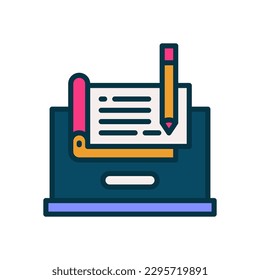 online cheque icon for your website, mobile, presentation, and logo design.