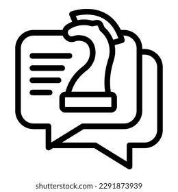 Online chess chat icon outline vector. Game board. Bet story