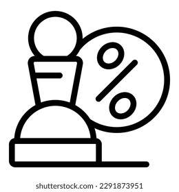 Online chess icon outline vector. Game board. Play story