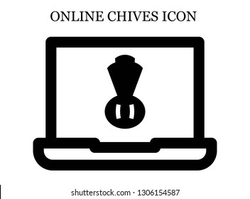 online Chives icon. Editable online Chives icon for web or mobile.