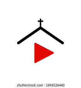 Online Church Icon Simple Design