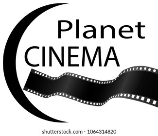 Online Cinema Background With Movie Reel And Clapper Board. Vector Flyer Or Poster. Illustration Of Film Industry. Template For Your Design