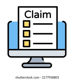 Online Claim Modern Concepts Design, Vector Illustration