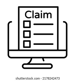 online claim Modern concepts design, vector illustration