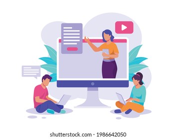 Online Class, E Learning, online Webinar, Online education, Meeting, Class, Seminar, Video Call, Teacher, Student, Live, Online, Explain, Course, Communication, Team, school, internet, Computer, Exam.