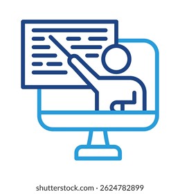 Online Class Icon Element For Design