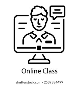 Icono de clase en línea en estilo de esquema