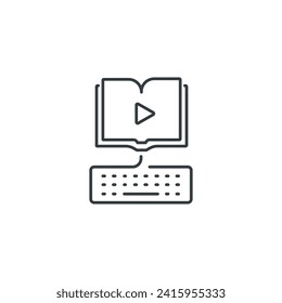 Icono de clase en línea, ilustración vectorial