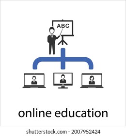 online class lecture icon design vector