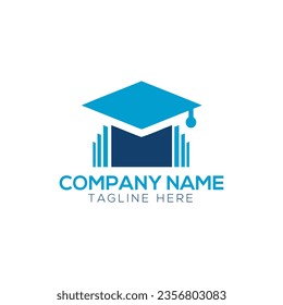 Online Class Logo Academy Cap and Mouse Pointer