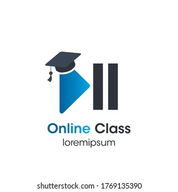 Online Class logo symbol or icon template design