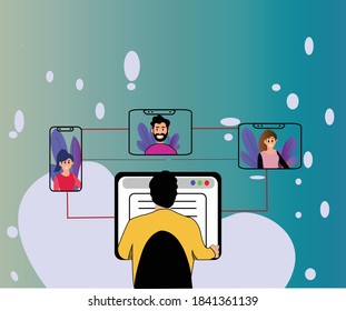 clase en línea y reunión en línea