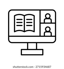 Ilustração Online do Vetor de Ícone de Contorno de Classe