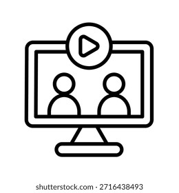 Ilustração Online do Vetor de Ícone de Contorno de Classe