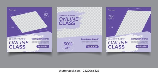 online class social media posts