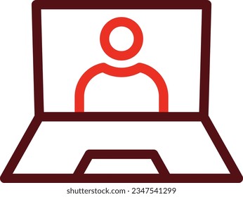 Online Class Thick Line Two Color Icons For Personal And Commercial Use.

