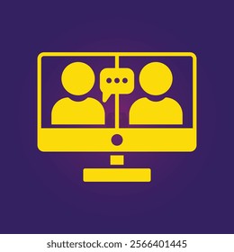 Online Class trendy artwork beautiful abstract vector illustration colorful yellow design.eps