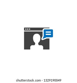 Online classes, education vector icon