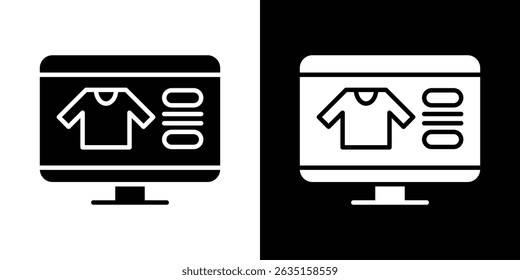 Online clothes shopping icon concept, vector illustration
