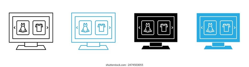 Online Clothes Shopping Icon Ideal for Retail and E-Commerce Themes