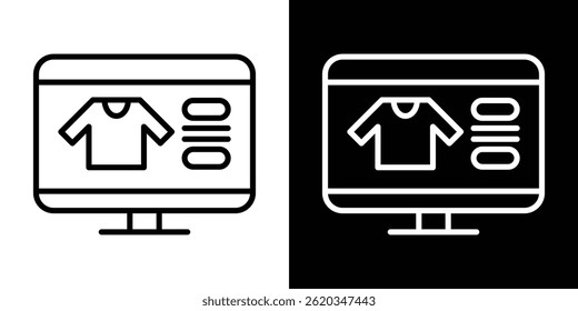 Online clothes shopping icon vector for web and mobile app. Symbol isolated.