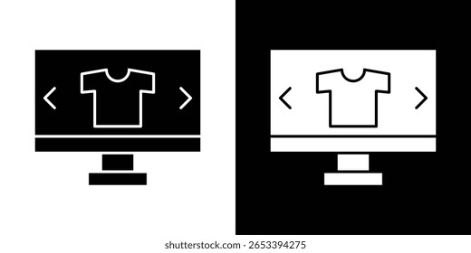 Online clothes shopping icon Vector scalable graphics