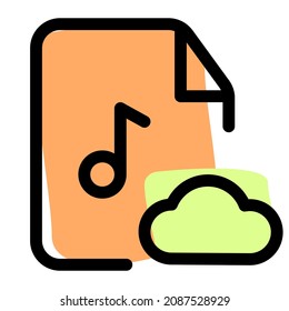 Online cloud music from the Internet database