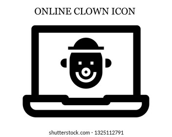 online Clown icon. Editable online Clown icon for web or mobile.